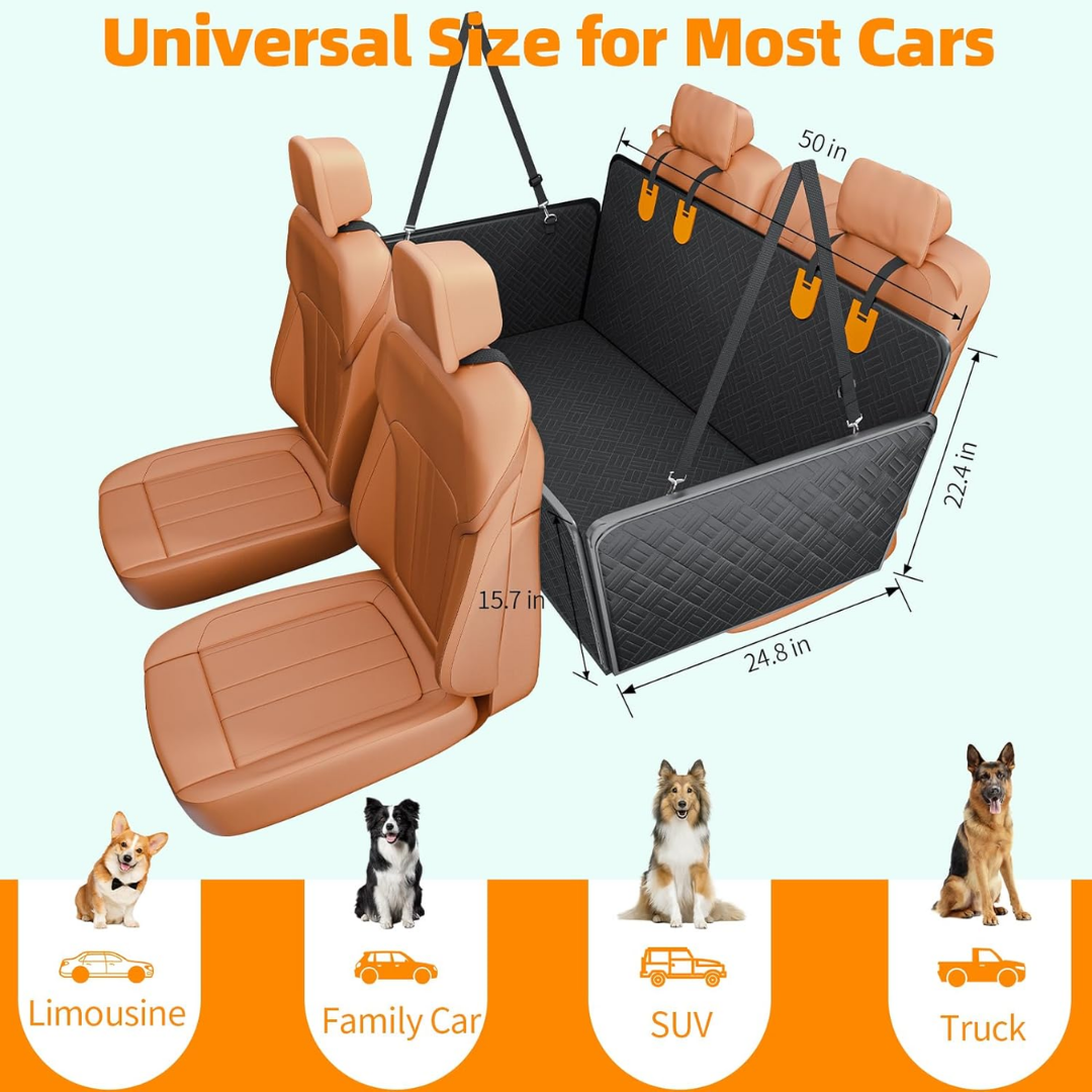 Hard Bottom 4-in-1 Dog Car Seat Shield